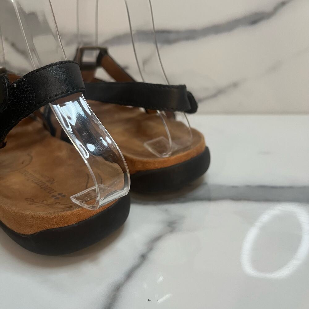 Naturalizer Wmns Brown Leather Strappy Hook & Loop Comfort Every Sandals Sz 7.5 - Picture 5 of 6
